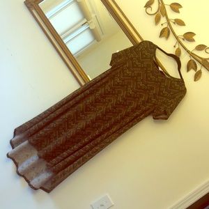Brand new LuLaRoe Carly dress, deep green backgr.